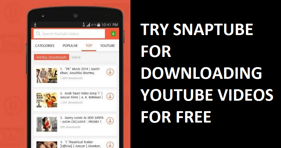 Snaptube Best Youtube Video Downloader App Home